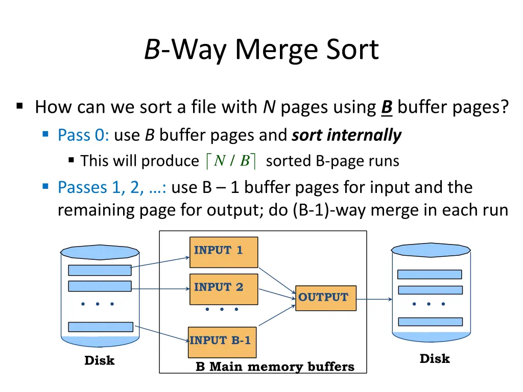 b way merge sort