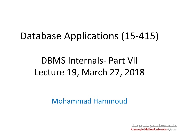 database applications 15 415