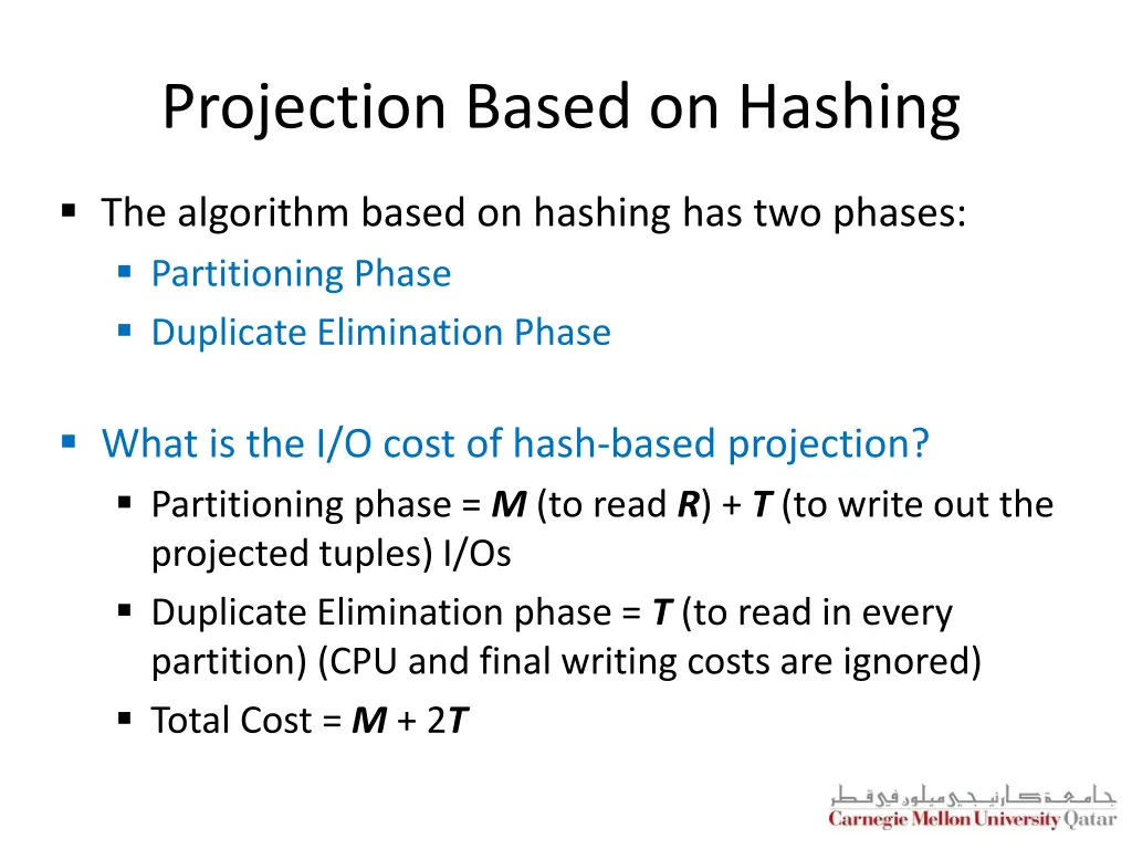 projection based on hashing 3