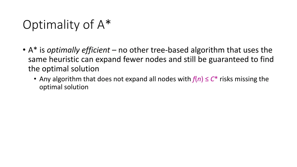 optimality of a 2