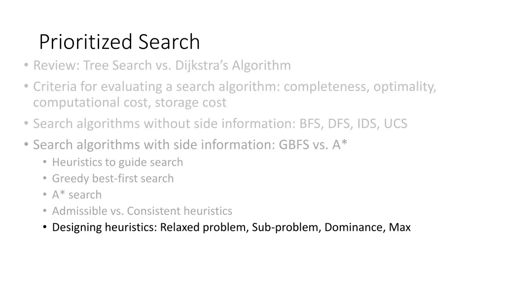 prioritized search review tree search vs dijkstra 4