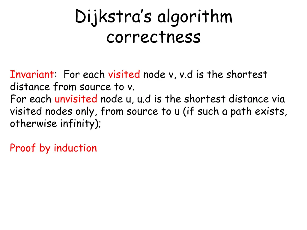 dijkstra s algorithm correctness