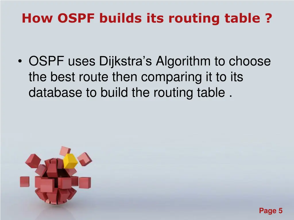 how ospf builds its routing table 1
