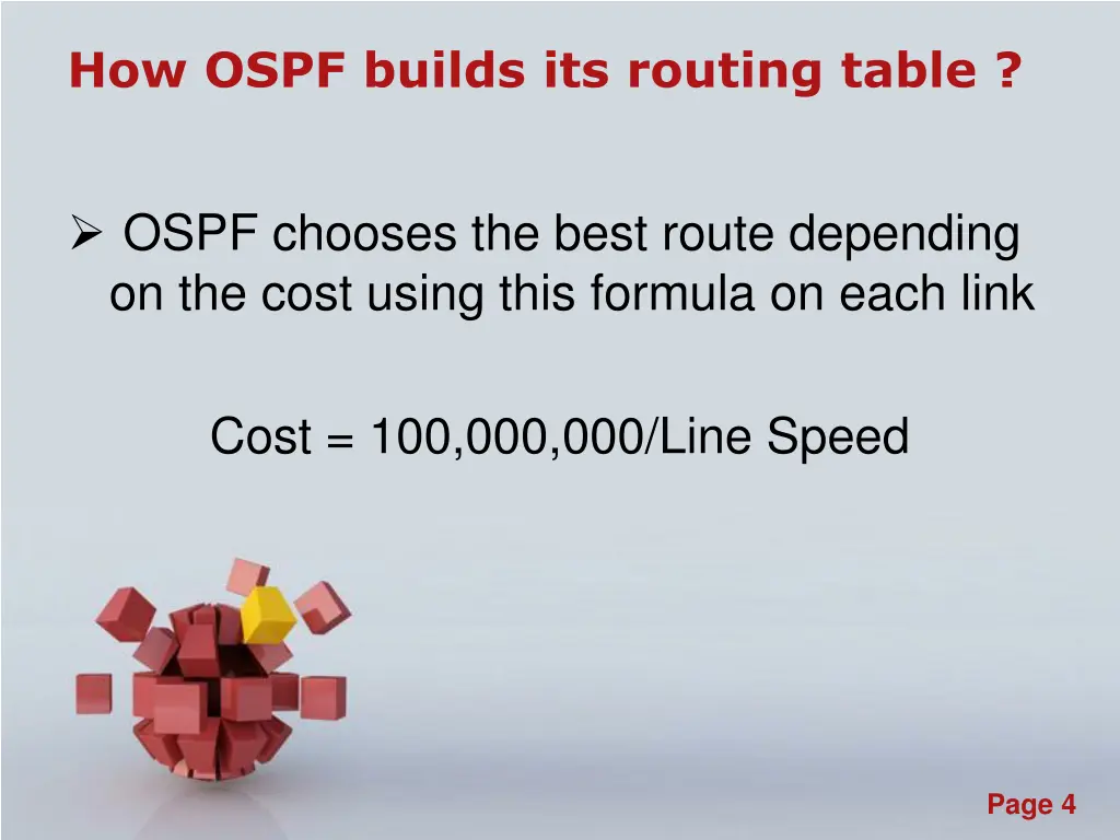 how ospf builds its routing table