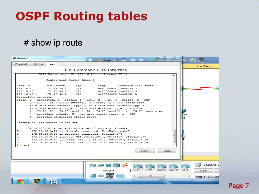 ospf routing tables 1