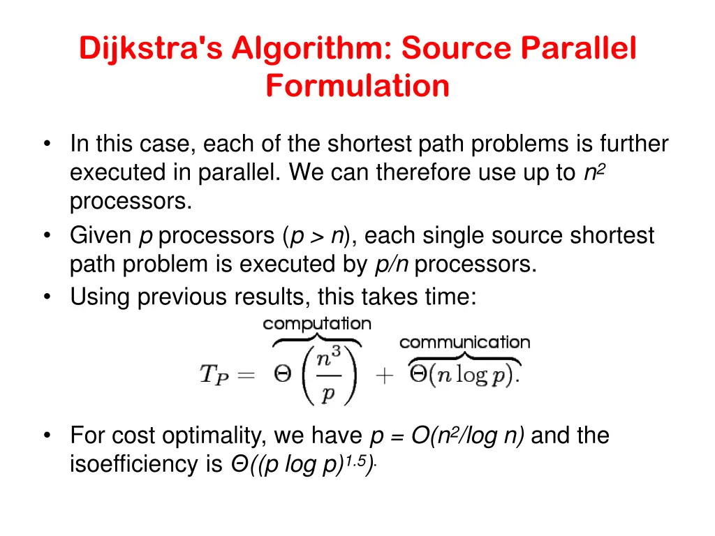 dijkstra s algorithm source parallel formulation