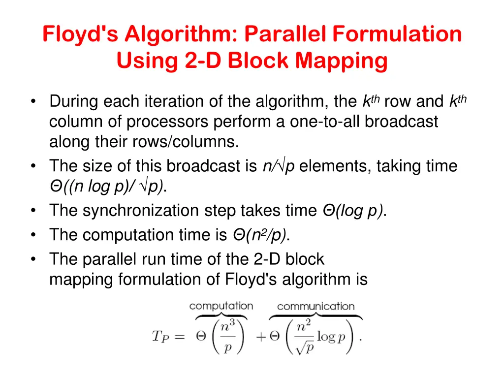 floyd s algorithm parallel formulation using 4