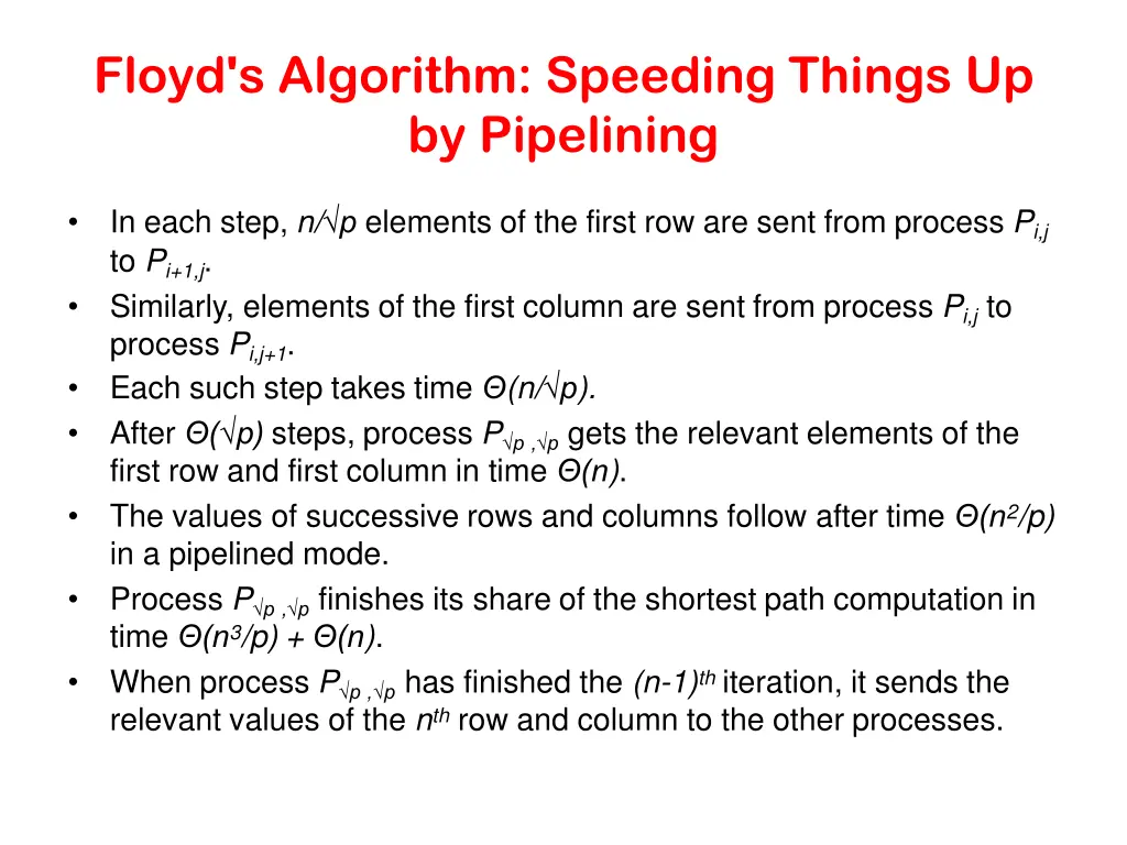 floyd s algorithm speeding things up by pipelining 2