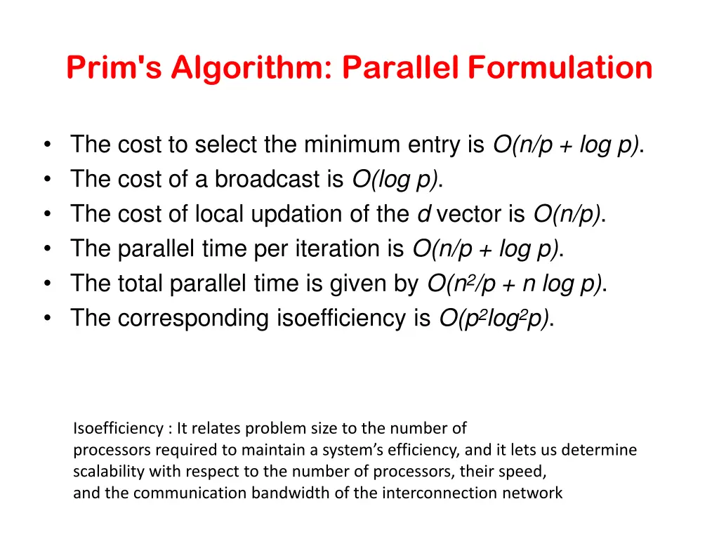 prim s algorithm parallel formulation 2
