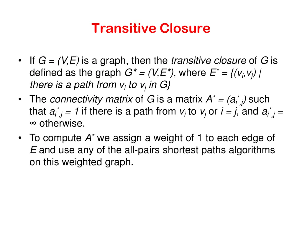 transitive closure