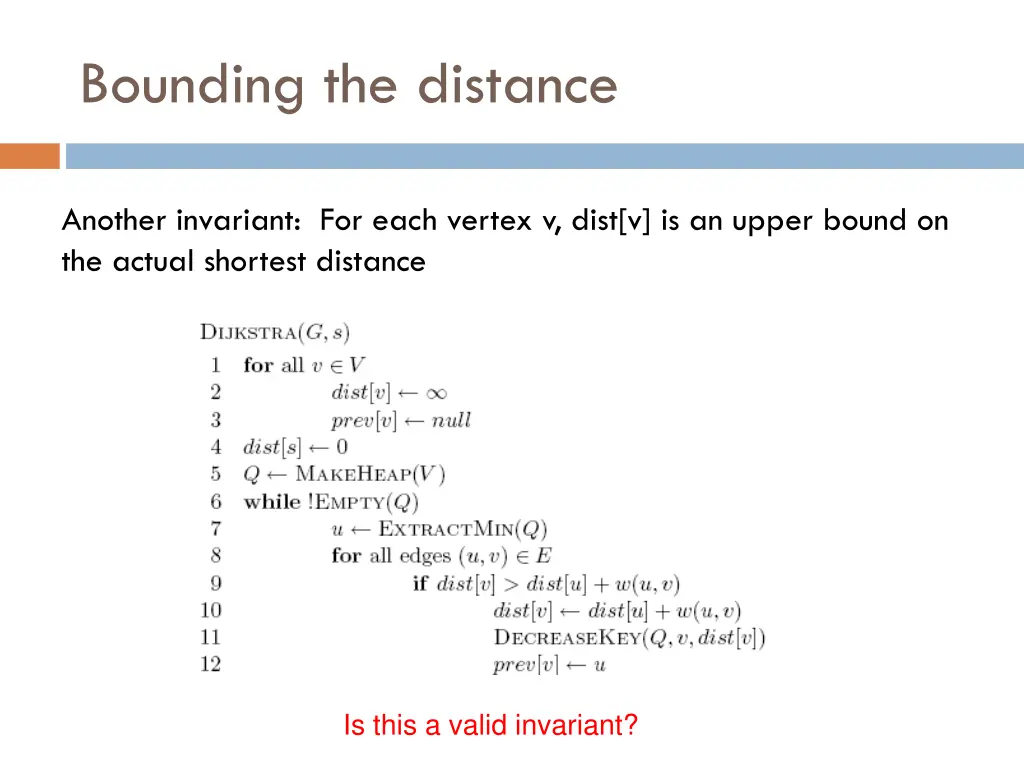bounding the distance