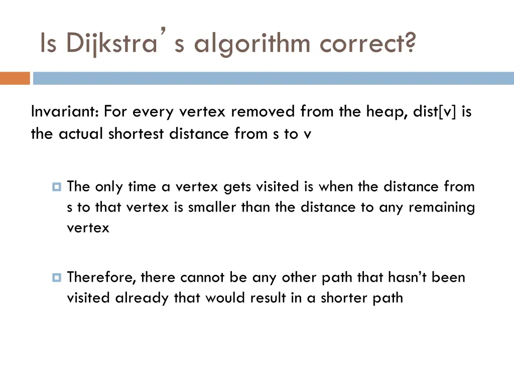 is dijkstra s algorithm correct 1