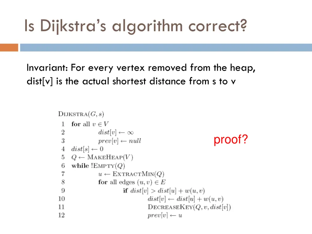 is dijkstra s algorithm correct