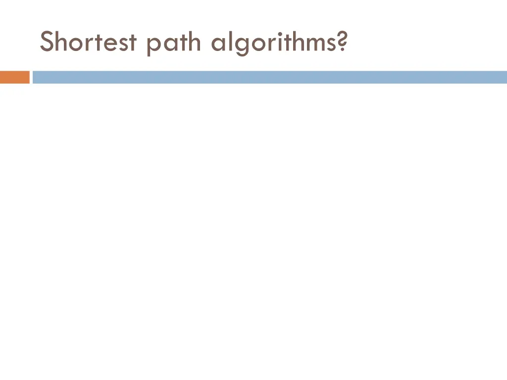 shortest path algorithms