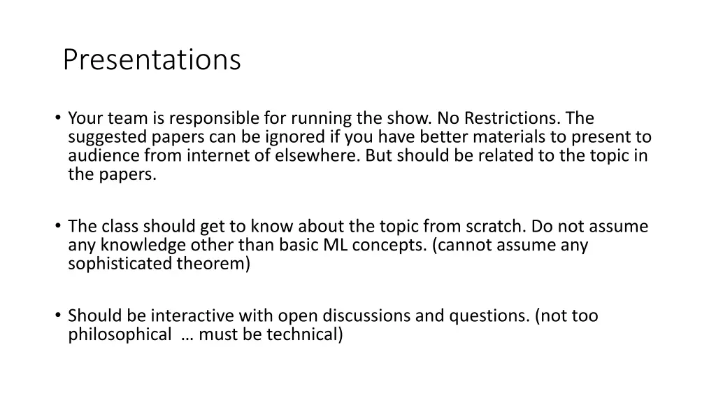 presentations