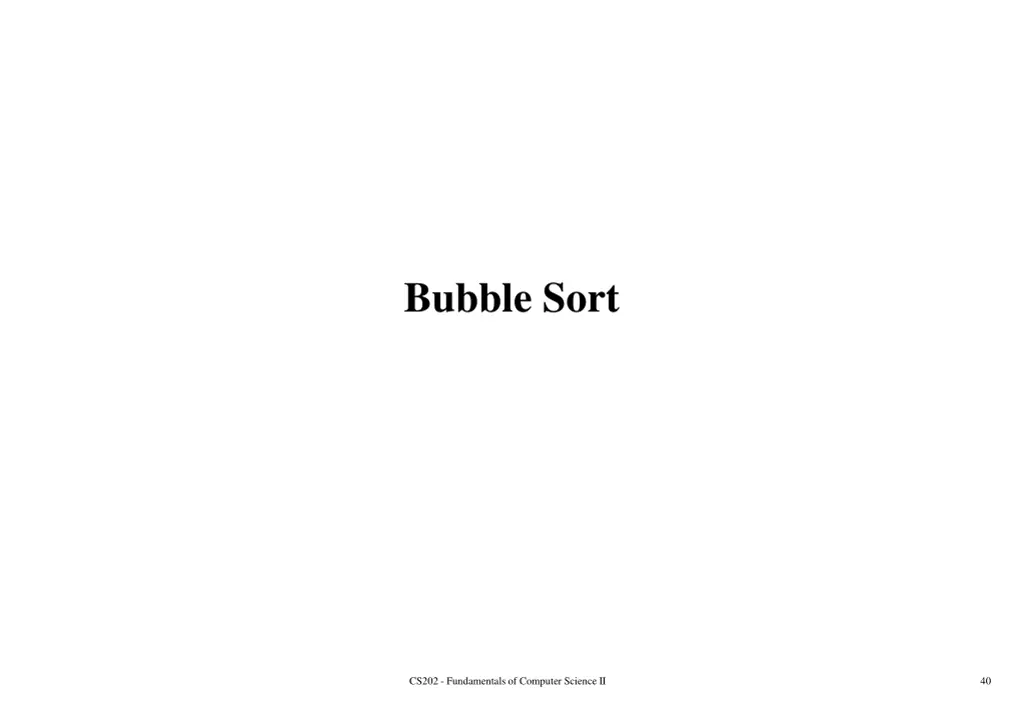 bubble sort