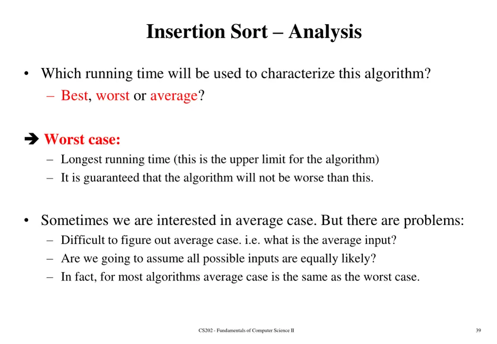 insertion sort analysis 1