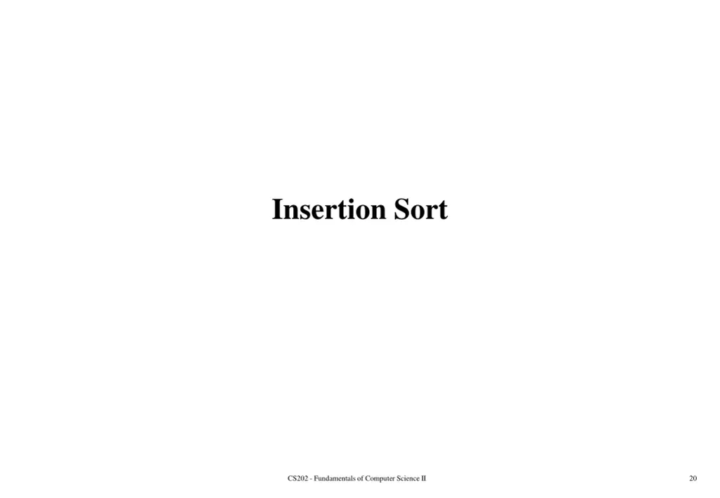insertion sort