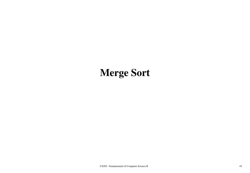 merge sort