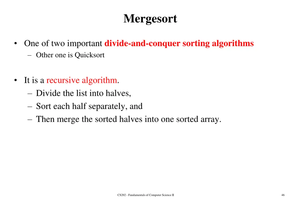 mergesort