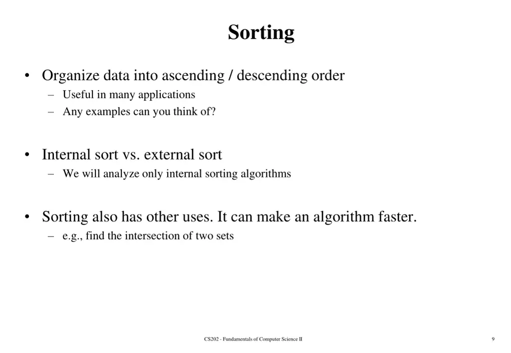 sorting 1