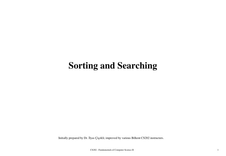 sorting and searching