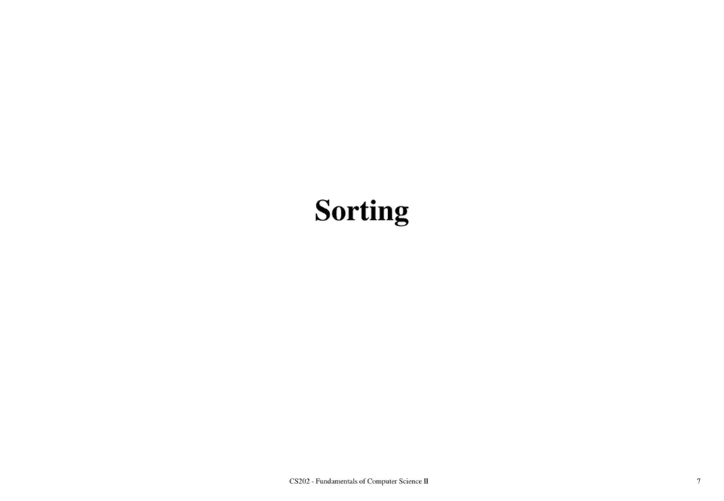 sorting