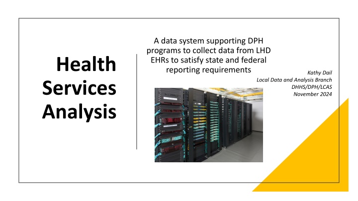 a data system supporting dph programs to collect