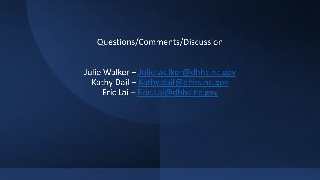 questions comments discussion
