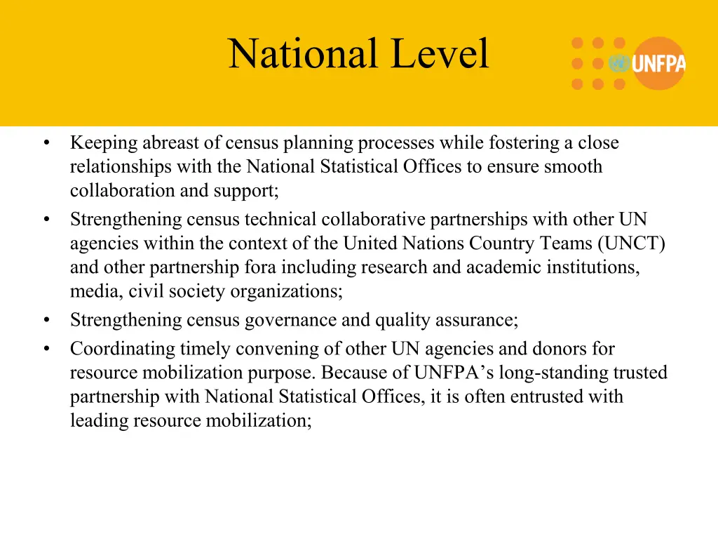 national level