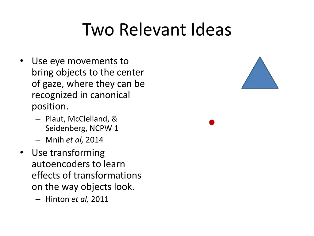 two relevant ideas