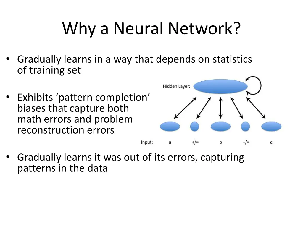 why a neural network