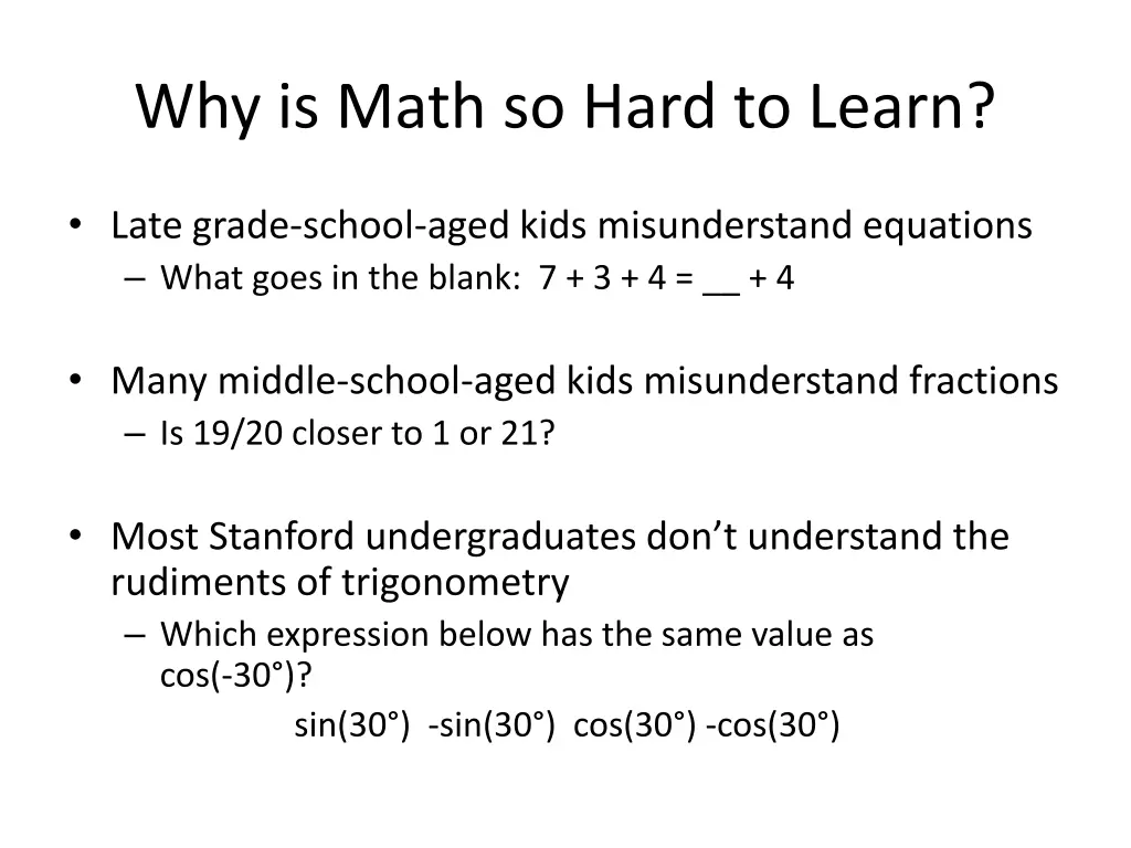 why is math so hard to learn
