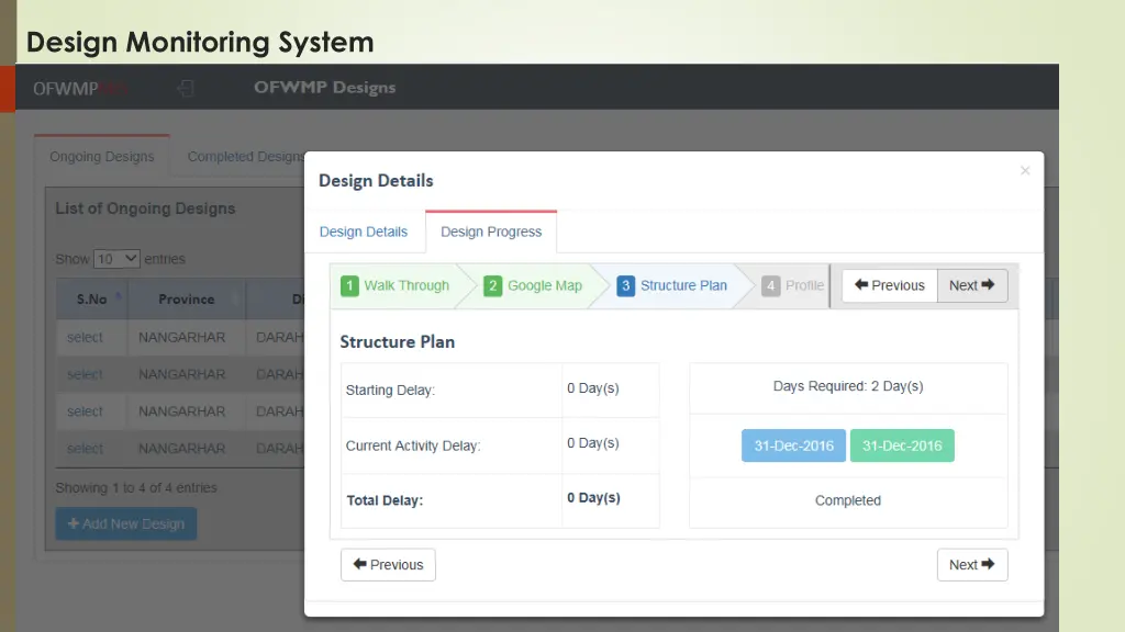 design monitoring system