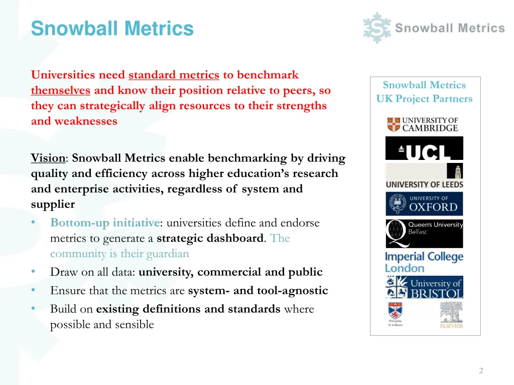 snowball metrics
