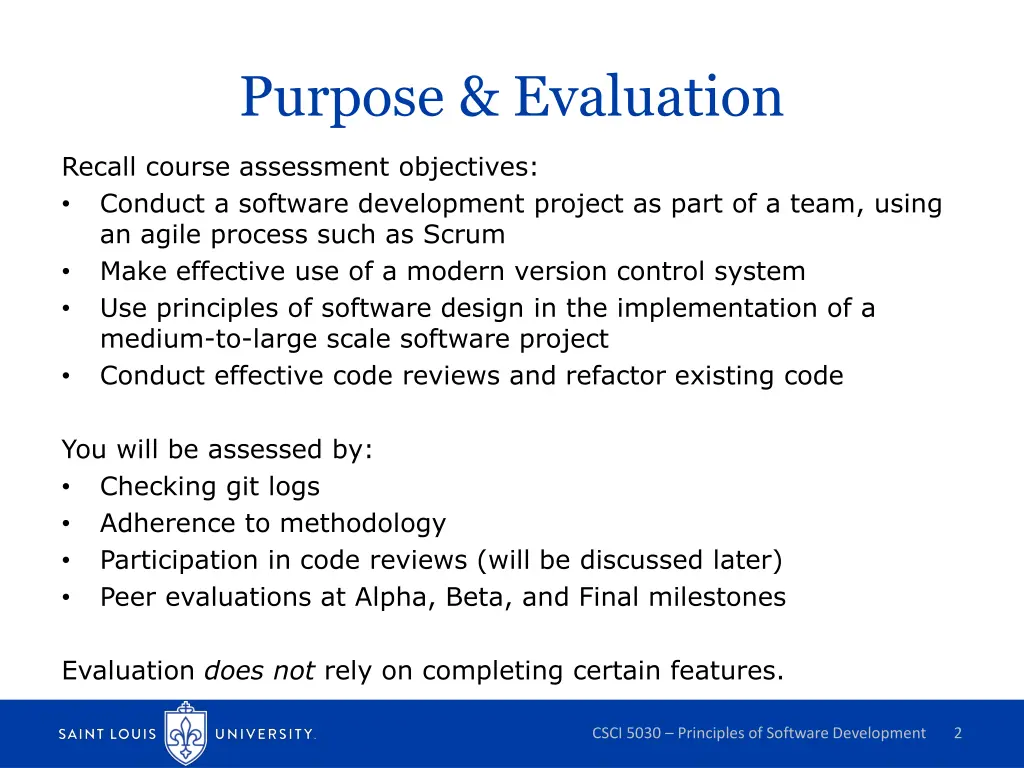 purpose evaluation