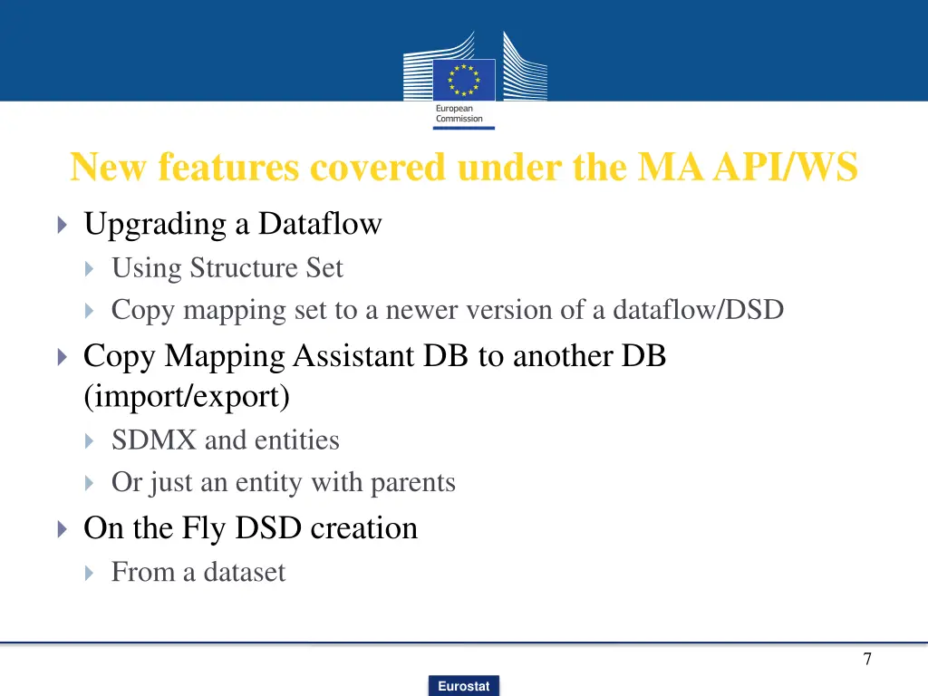 new features covered under the ma api ws
