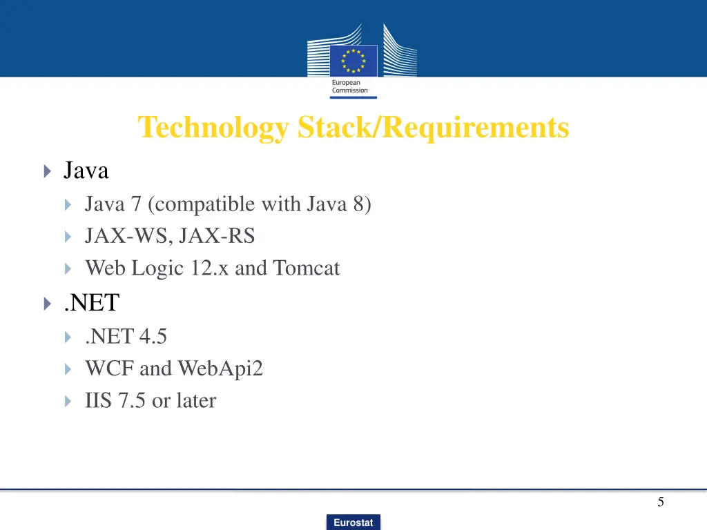 technology stack requirements