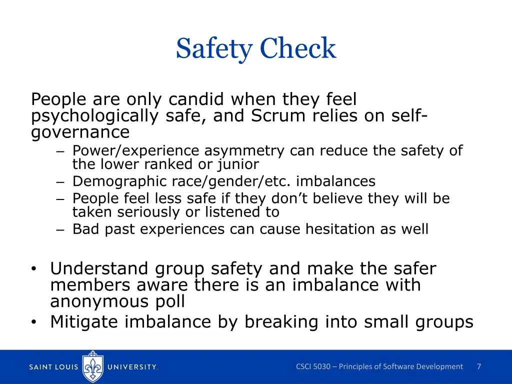 safety check