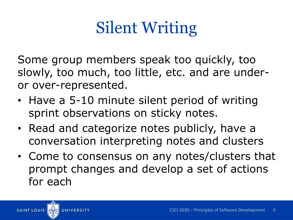 silent writing