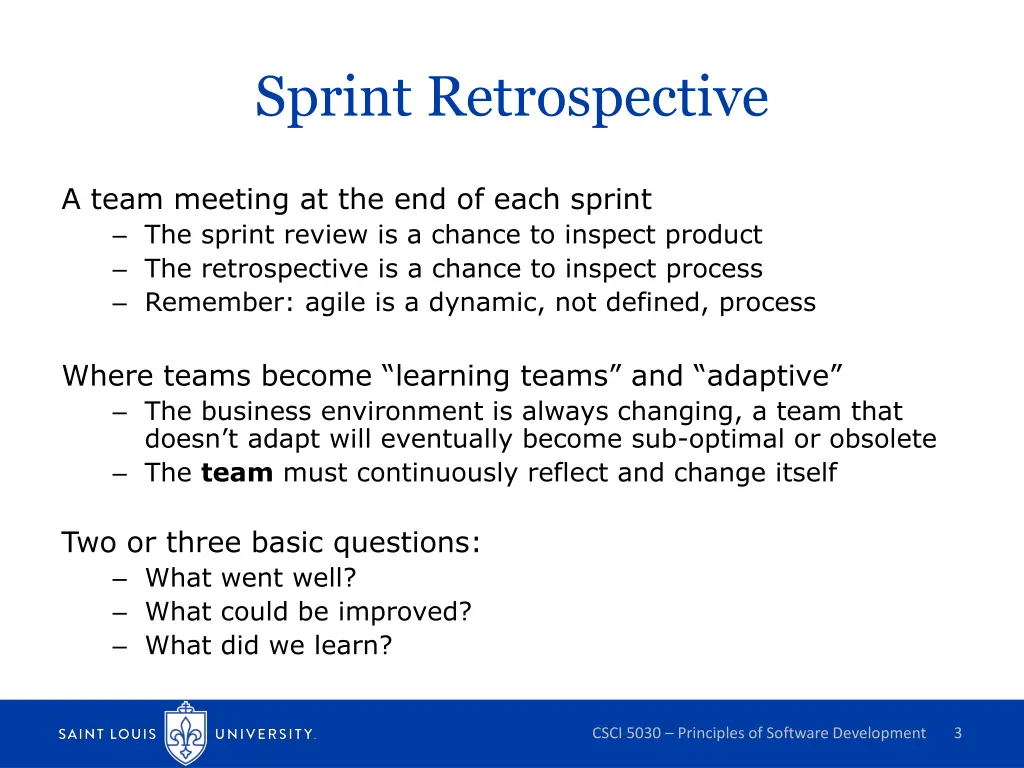 sprint retrospective