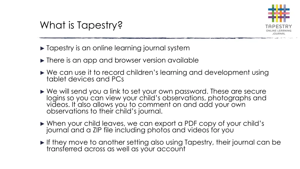 what is tapestry