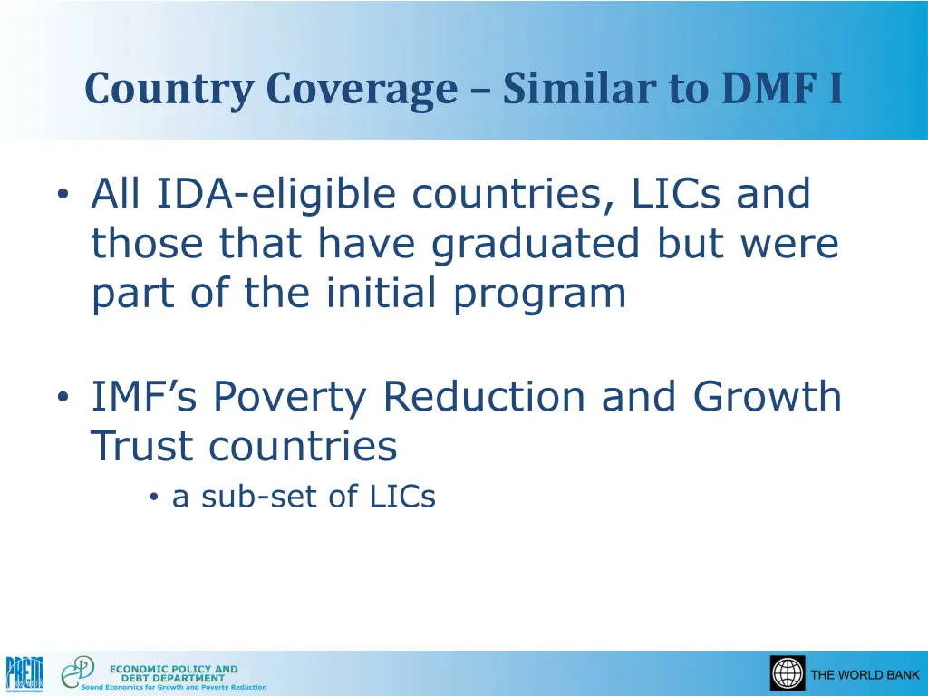 country coverage similar to dmf i