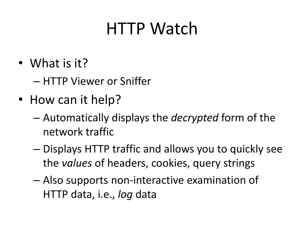 http watch 1