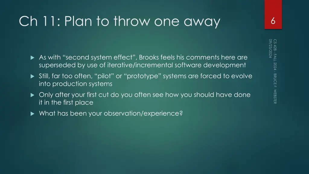 ch 11 plan to throw one away