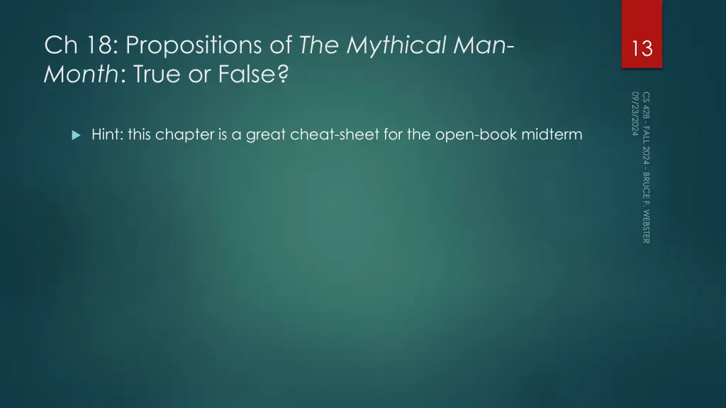 ch 18 propositions of the mythical man month true