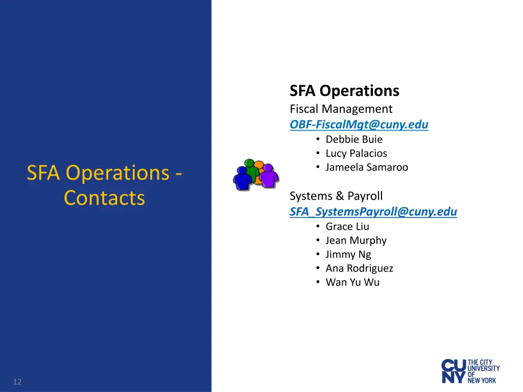 sfa operations fiscal management