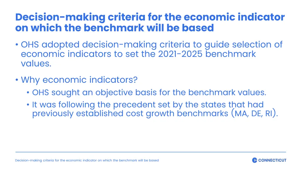 decision making criteria for the economic