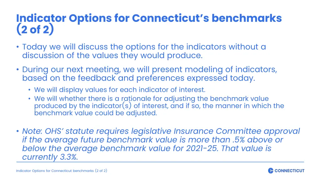 indicator options for connecticut s benchmarks 1