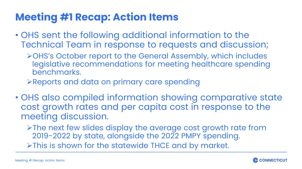 meeting 1 recap action items